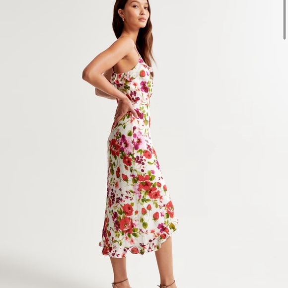 Ruffle Wrap Midi Dress 🦋 - Picture 3 of 4